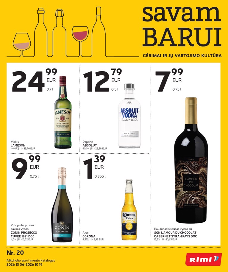 Alkoholinių gėrimų asortimento katalogas Nr. 20